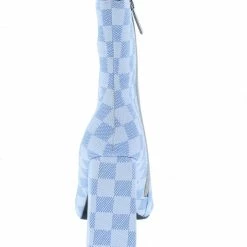 CAPE ROBBIN Toni075 Light Blue Square Toe Block Heel Ankle Boot What's New