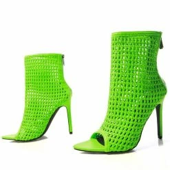 CAPE ROBBIN Weave Green Women's Boot