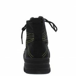 Forever Link Wolf1 Black Stitched Lace Up Hiking Boot Boots