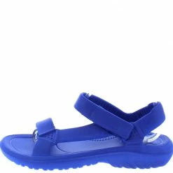 CAPE ROBBIN Zire Blue Velcro Strappy Open Toe Flat Sandal Shoes