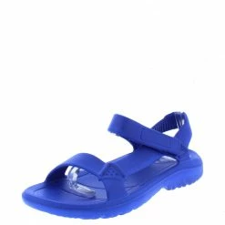 CAPE ROBBIN Zire Blue Velcro Strappy Open Toe Flat Sandal Shoes
